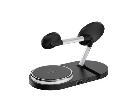 Зарядное устройство Armorstandart Wireless Charging H102 3 in 1 Magnetic Black (ARM78103), изображение 2 Зарядное устройство Armorstandart Wireless Charging H102 3 in 1 Magnetic Black (ARM78103), изображение 2