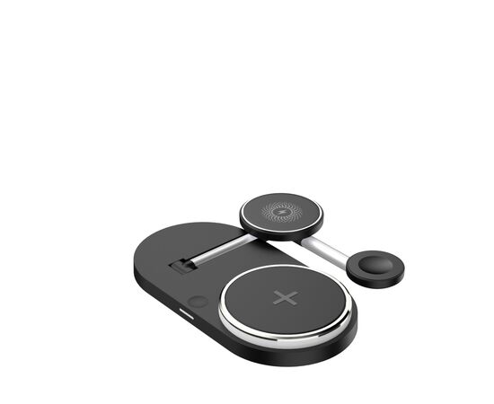 Зарядное устройство Armorstandart Wireless Charging H102 3 in 1 Magnetic Black (ARM78103), изображение 3 Зарядное устройство Armorstandart Wireless Charging H102 3 in 1 Magnetic Black (ARM78103), изображение 3