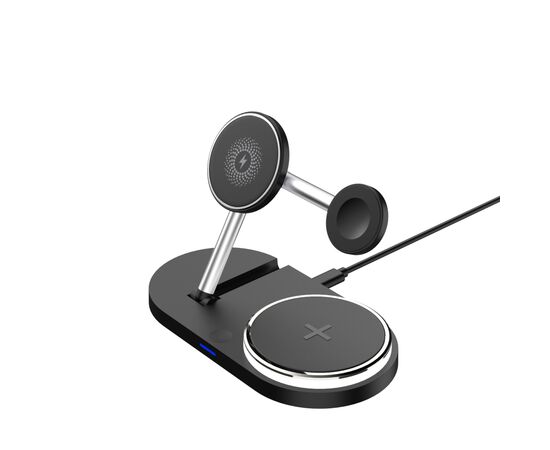 Зарядний пристрій Armorstandart Wireless Charging H102 3 in 1 Magnetic Black (ARM78103)