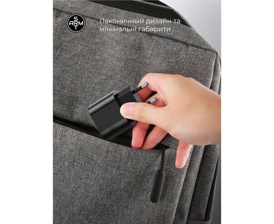 Зарядное устройство Armorstandart ABMHJ83 20W USB-C Black + cable USB-C to USB-C (ARM77723), изображение 4 Зарядное устройство Armorstandart ABMHJ83 20W USB-C Black + cable USB-C to USB-C (ARM77723), изображение 4