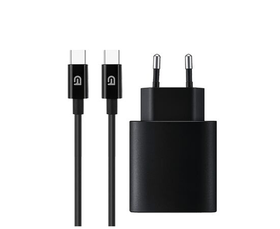 Зарядное устройство Armorstandart ABMHJ83 20W USB-C Black + cable USB-C to USB-C (ARM77723)