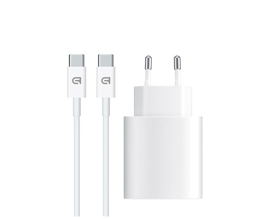 Зарядное устройство Armorstandart AMHJ83 20W USB-C White + cable USB-C to USB-C (ARM77725)
