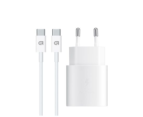 Зарядное устройство Armorstandart AR-TA800W USB-C 25W White + cable USB-C to USB-C (ARM63804)