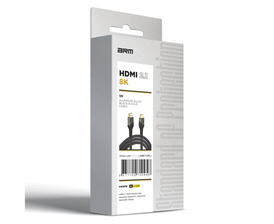 Кабель мультимедийный HDMI M to HDMI M 2.0m V2.1 8K black Armorstandart (ARM71096), изображение 3 Кабель мультимедийный HDMI M to HDMI M 2.0m V2.1 8K black Armorstandart (ARM71096), изображение 3