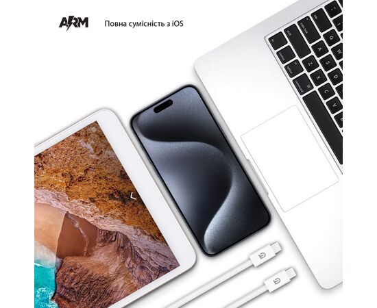 Дата кабель USB-C to USB-C 1.0m White Armorstandart (ARM72698), изображение 2 Дата кабель USB-C to USB-C 1.0m White Armorstandart (ARM72698), изображение 2