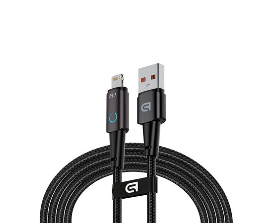 Дата кабель USB 2.0 AM to Lightning 1.2m 12W black Armorstandart (ARM75864)