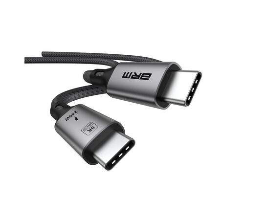 Дата кабель USB-C to USB-C 1.0m USB4 40Gbps 240W 8K60Hz black Armorstandart (ARM81921), зображення 2 Дата кабель USB-C to USB-C 1.0m USB4 40Gbps 240W 8K60Hz black Armorstandart (ARM81921), зображення 2