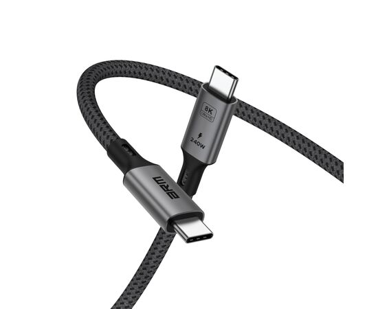 Дата кабель USB-C to USB-C 1.0m USB4 40Gbps 240W 8K60Hz black Armorstandart (ARM81921), зображення 6 Дата кабель USB-C to USB-C 1.0m USB4 40Gbps 240W 8K60Hz black Armorstandart (ARM81921), зображення 6