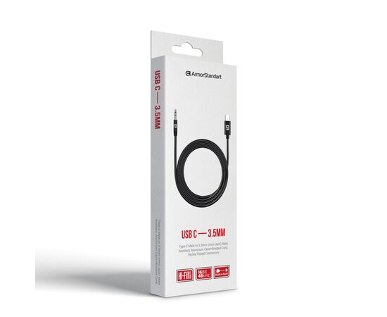 Кабель мультимедийный USB-C to 3.5mm M 1.0m black Armorstandart (ARM76888), изображение 3 Кабель мультимедийный USB-C to 3.5mm M 1.0m black Armorstandart (ARM76888), изображение 3