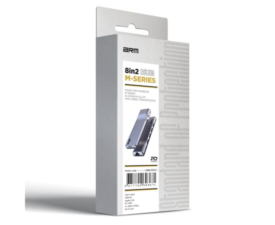 Концентратор Armorstandart For MacBook M-Series HDMI 4K, RJ45, PD, 3USB, SD, microSD Grey (ARM69367), изображение 3 Концентратор Armorstandart For MacBook M-Series HDMI 4K, RJ45, PD, 3USB, SD, microSD Grey (ARM69367), изображение 3