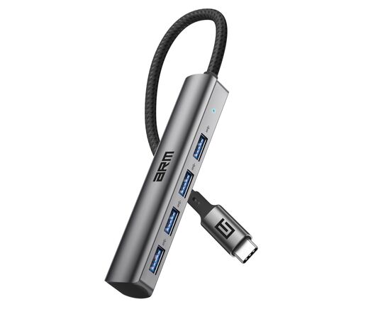 Концентратор Armorstandart USB-C to 4USB Grey (ARM69364), изображение 2 Концентратор Armorstandart USB-C to 4USB Grey (ARM69364), изображение 2