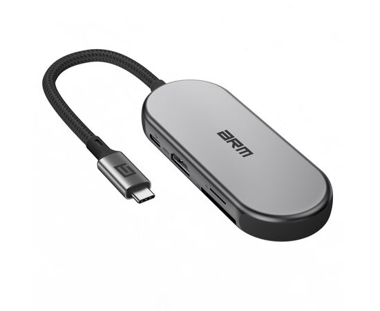 Концентратор Armorstandart USB-C to HDMI 4K, RJ45, PD, 2USB, SD, microSD Grey (ARM69365), изображение 2 Концентратор Armorstandart USB-C to HDMI 4K, RJ45, PD, 2USB, SD, microSD Grey (ARM69365), изображение 2