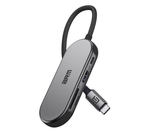 Концентратор Armorstandart USB-C to HDMI 4K, RJ45, PD, 2USB, SD, microSD Grey (ARM69365), изображение 3 Концентратор Armorstandart USB-C to HDMI 4K, RJ45, PD, 2USB, SD, microSD Grey (ARM69365), изображение 3