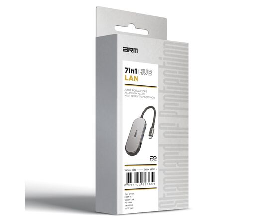 Концентратор Armorstandart USB-C to HDMI 4K, RJ45, PD, 2USB, SD, microSD Grey (ARM69365), изображение 4 Концентратор Armorstandart USB-C to HDMI 4K, RJ45, PD, 2USB, SD, microSD Grey (ARM69365), изображение 4