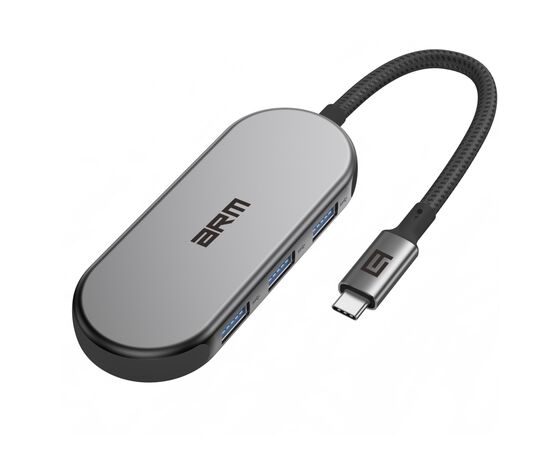 Концентратор Armorstandart USB-C to HDMI 4K, PD, 3USB, SD, microSD Grey (ARM69366)
