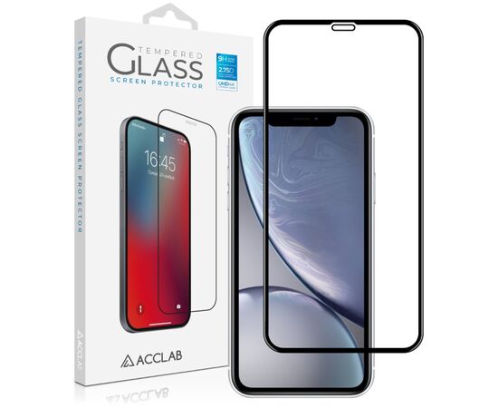 Стекло защитное ACCLAB Full Glue ESD Apple Iphone XR/11 Black (1283126532146)