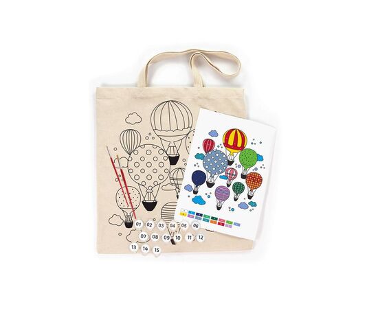 Набор для творчества Rosa Talent екосумка-розмальовка, Повітряні кулі, А3, 38х42 см (4823098541264), изображение 2 Набор для творчества Rosa Talent екосумка-розмальовка, Повітряні кулі, А3, 38х42 см (4823098541264), изображение 2