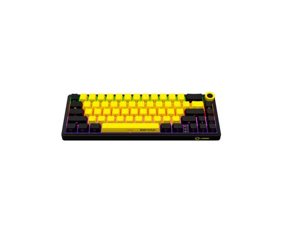 Клавіатура Lorgar KBP70MW Pro RGB Wireless/Bluetooth/USB UA Black/yellow (LRG-KBP70MW-YL-US), зображення 2 Клавіатура Lorgar KBP70MW Pro RGB Wireless/Bluetooth/USB UA Black/yellow (LRG-KBP70MW-YL-US), зображення 2