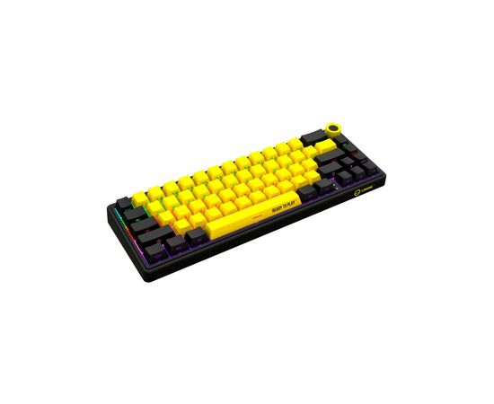 Клавіатура Lorgar KBP70MW Pro RGB Wireless/Bluetooth/USB UA Black/yellow (LRG-KBP70MW-YL-US), зображення 4 Клавіатура Lorgar KBP70MW Pro RGB Wireless/Bluetooth/USB UA Black/yellow (LRG-KBP70MW-YL-US), зображення 4