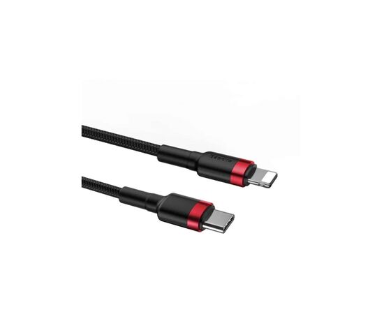 Дата кабель USB-C to Lightning 1.0m Cafule PD 20W red+black Baseus (CATLKLF-91), изображение 4 Дата кабель USB-C to Lightning 1.0m Cafule PD 20W red+black Baseus (CATLKLF-91), изображение 4