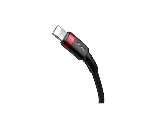 Дата кабель USB-C to Lightning 1.0m Cafule PD 20W red+black Baseus (CATLKLF-91), изображение 6 Дата кабель USB-C to Lightning 1.0m Cafule PD 20W red+black Baseus (CATLKLF-91), изображение 6