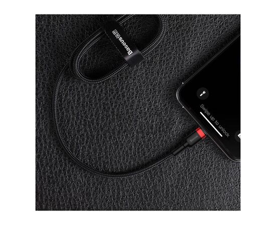 Дата кабель USB-C to Lightning 1.0m Cafule PD 20W red+black Baseus (CATLKLF-91), изображение 7 Дата кабель USB-C to Lightning 1.0m Cafule PD 20W red+black Baseus (CATLKLF-91), изображение 7