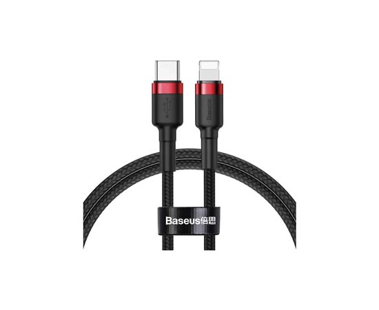 Дата кабель USB-C to Lightning 1.0m Cafule PD 20W red+black Baseus (CATLKLF-91)
