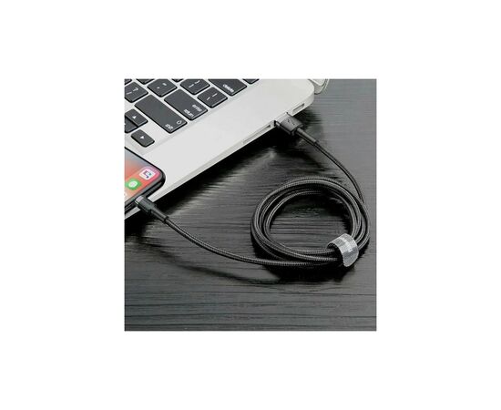 Дата кабель USB 2.0 AM to Lightning 2.0m Cafule grey+black Baseus (CALKLF-HG1), зображення 5 Дата кабель USB 2.0 AM to Lightning 2.0m Cafule grey+black Baseus (CALKLF-HG1), зображення 5