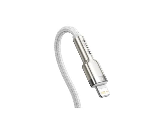 Дата кабель USB-C to Lightning 1.0m Cafule Metal PD 20W white Baseus (CATLJK-A02), изображение 3 Дата кабель USB-C to Lightning 1.0m Cafule Metal PD 20W white Baseus (CATLJK-A02), изображение 3