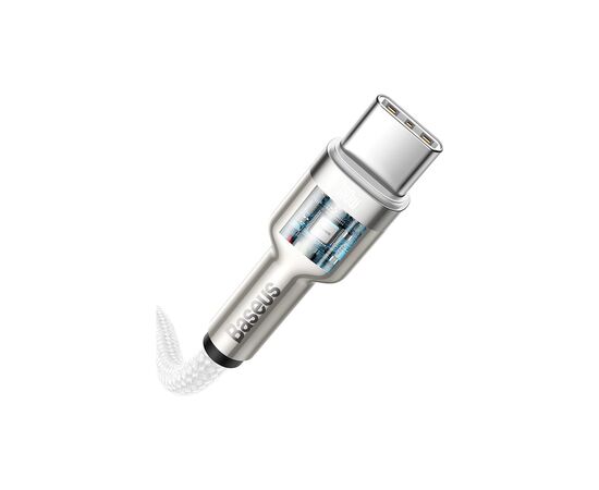 Дата кабель USB-C to Lightning 1.0m Cafule Metal PD 20W white Baseus (CATLJK-A02), изображение 6 Дата кабель USB-C to Lightning 1.0m Cafule Metal PD 20W white Baseus (CATLJK-A02), изображение 6