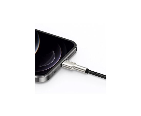 Дата кабель USB 2.0 AM to Lightning 1.0m Cafule Metal 2.4A black Baseus (CALJK-A01), изображение 10 Дата кабель USB 2.0 AM to Lightning 1.0m Cafule Metal 2.4A black Baseus (CALJK-A01), изображение 10