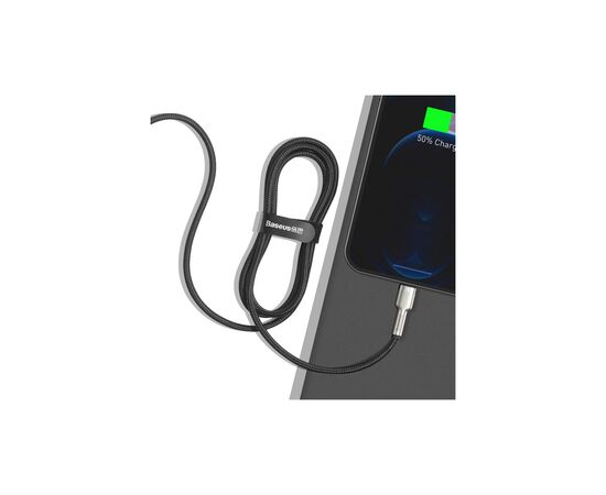 Дата кабель USB 2.0 AM to Lightning 1.0m Cafule Metal 2.4A black Baseus (CALJK-A01), изображение 5 Дата кабель USB 2.0 AM to Lightning 1.0m Cafule Metal 2.4A black Baseus (CALJK-A01), изображение 5