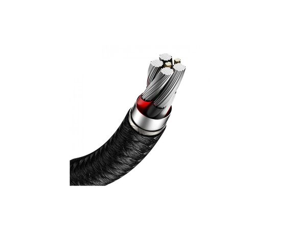Дата кабель USB 2.0 AM to USB-C 1.0m Cafule Metal 66W black Baseus (CAKF000101), изображение 7 Дата кабель USB 2.0 AM to USB-C 1.0m Cafule Metal 66W black Baseus (CAKF000101), изображение 7