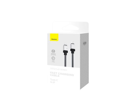Дата кабель USB-C to Lightning 1.0m CoolPlay Fast Charging 20W black Baseus (CAKW000001), изображение 7 Дата кабель USB-C to Lightning 1.0m CoolPlay Fast Charging 20W black Baseus (CAKW000001), изображение 7