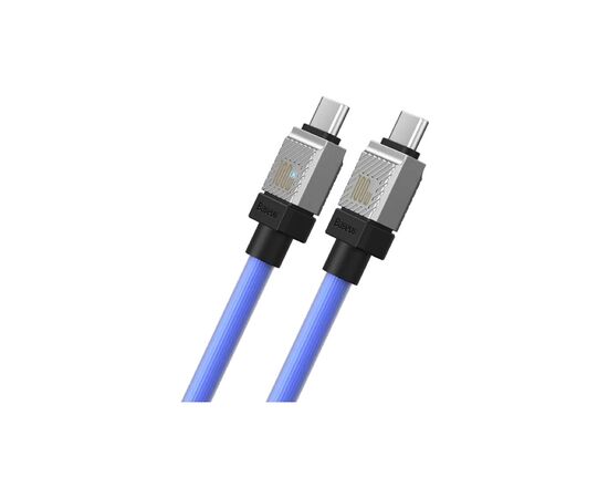 Дата кабель USB-C to USB-C 1.0m CoolPlay Fast Charging 100W blue Baseus (CAKW000203), изображение 3 Дата кабель USB-C to USB-C 1.0m CoolPlay Fast Charging 100W blue Baseus (CAKW000203), изображение 3