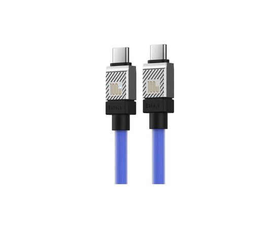 Дата кабель USB-C to USB-C 1.0m CoolPlay Fast Charging 100W blue Baseus (CAKW000203), изображение 5 Дата кабель USB-C to USB-C 1.0m CoolPlay Fast Charging 100W blue Baseus (CAKW000203), изображение 5