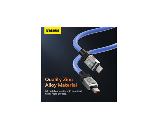 Дата кабель USB-C to USB-C 1.0m CoolPlay Fast Charging 100W blue Baseus (CAKW000203), изображение 8 Дата кабель USB-C to USB-C 1.0m CoolPlay Fast Charging 100W blue Baseus (CAKW000203), изображение 8