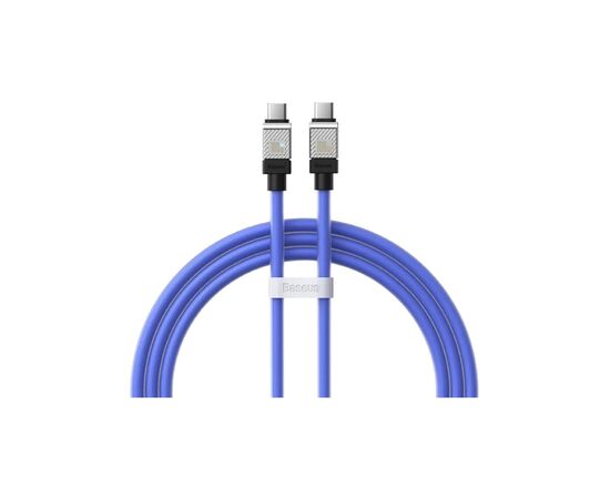 Дата кабель USB-C to USB-C 1.0m CoolPlay Fast Charging 100W blue Baseus (CAKW000203)