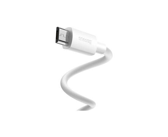 Дата кабель USB 2.0 AM to Micro 5P Simple WisdomKit (2PCS) 1.5m 2.1A white Baseus (TZCAMZJ-02), изображение 2 Дата кабель USB 2.0 AM to Micro 5P Simple WisdomKit (2PCS) 1.5m 2.1A white Baseus (TZCAMZJ-02), изображение 2