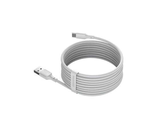 Дата кабель USB 2.0 AM to USB-C Simple WisdomKit (2PCS) 1.5m 5A white Baseus (TZCATZJ-02), изображение 3 Дата кабель USB 2.0 AM to USB-C Simple WisdomKit (2PCS) 1.5m 5A white Baseus (TZCATZJ-02), изображение 3