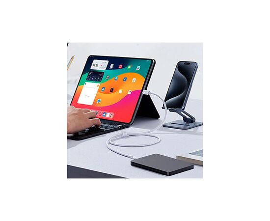 Дата кабель USB-C to USB-C 1.8m Superior USB4 Fast Charging 240W moon white Baseus (P10365200211-05), изображение 10 Дата кабель USB-C to USB-C 1.8m Superior USB4 Fast Charging 240W moon white Baseus (P10365200211-05), изображение 10