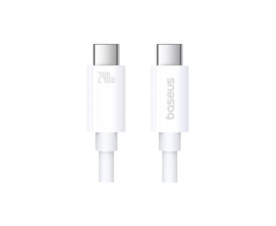 Дата кабель USB-C to USB-C 1.8m Superior USB4 Fast Charging 240W moon white Baseus (P10365200211-05), изображение 2 Дата кабель USB-C to USB-C 1.8m Superior USB4 Fast Charging 240W moon white Baseus (P10365200211-05), изображение 2