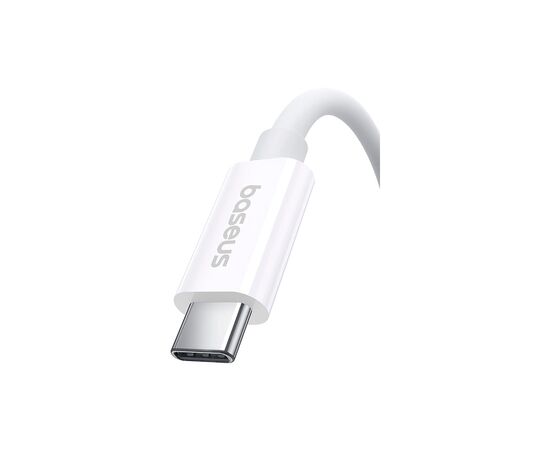 Дата кабель USB-C to USB-C 1.8m Superior USB4 Fast Charging 240W moon white Baseus (P10365200211-05), изображение 4 Дата кабель USB-C to USB-C 1.8m Superior USB4 Fast Charging 240W moon white Baseus (P10365200211-05), изображение 4