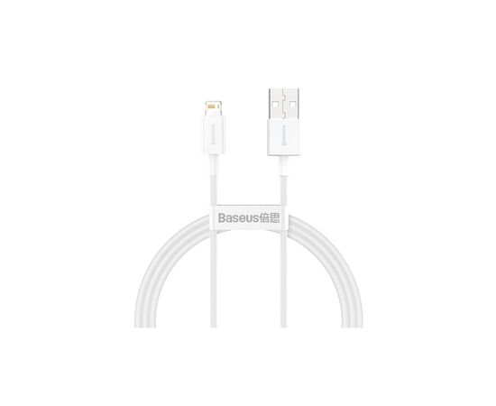 Дата кабель USB 2.0 AM to Lightning 1.5m Superior Fast Charging 2.4A white Baseus (CALYS-B02)