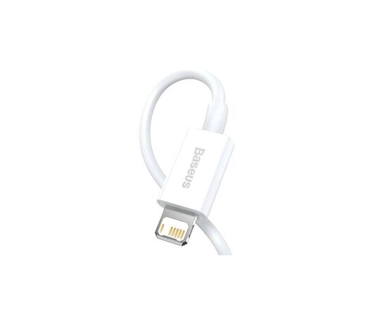 Дата кабель USB 2.0 AM to Lightning 2.0m Superior Fast Charging 2.4A white Baseus (CALYS-C02), изображение 2 Дата кабель USB 2.0 AM to Lightning 2.0m Superior Fast Charging 2.4A white Baseus (CALYS-C02), изображение 2
