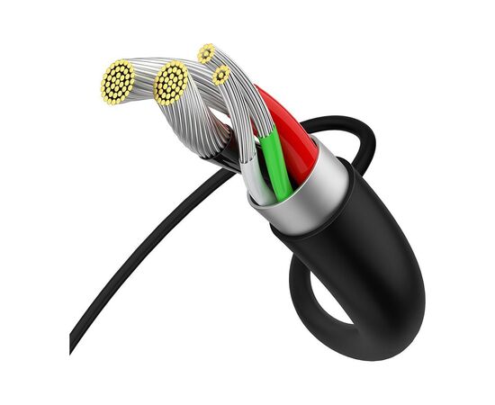 Дата кабель USB 2.0 AM to Micro 5P 2.0m Superior Fast Charging 2A black Baseus (CAMYS-A01), изображение 3 Дата кабель USB 2.0 AM to Micro 5P 2.0m Superior Fast Charging 2A black Baseus (CAMYS-A01), изображение 3