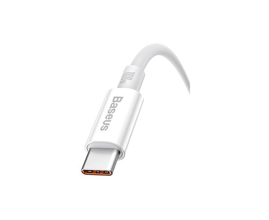Дата кабель USB 2.0 AM to USB-C 1.5m Superior Fast Charging 100W moon white Baseus (P10320102214-02), изображение 5 Дата кабель USB 2.0 AM to USB-C 1.5m Superior Fast Charging 100W moon white Baseus (P10320102214-02), изображение 5