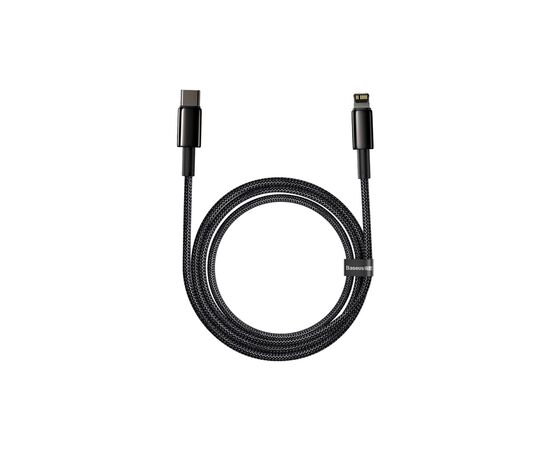 Дата кабель USB-C to Lightning 2.0m Tungsten Gold Fast Charging, PD 20W black Baseus (CATLWJ-A01), изображение 2 Дата кабель USB-C to Lightning 2.0m Tungsten Gold Fast Charging, PD 20W black Baseus (CATLWJ-A01), изображение 2