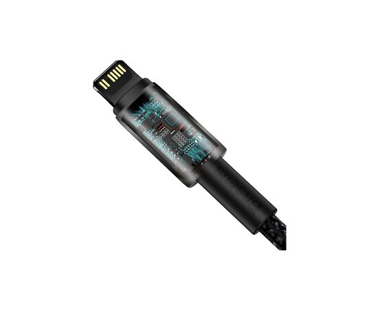 Дата кабель USB-C to Lightning 2.0m Tungsten Gold Fast Charging, PD 20W black Baseus (CATLWJ-A01), изображение 5 Дата кабель USB-C to Lightning 2.0m Tungsten Gold Fast Charging, PD 20W black Baseus (CATLWJ-A01), изображение 5