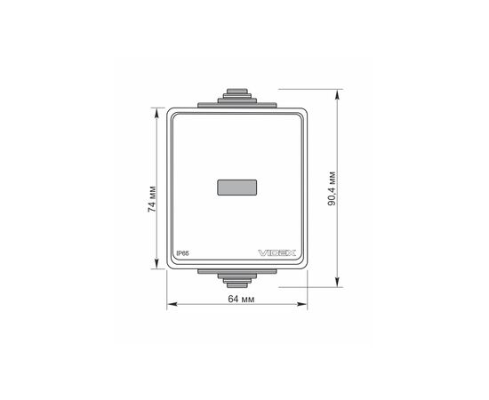 Выключатель Videx BINERA IP65 наружный 1кл с подсветкой, изображение 4 Выключатель Videx BINERA IP65 наружный 1кл с подсветкой, изображение 4